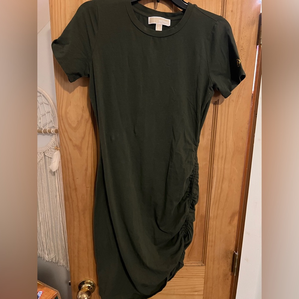 Michael Kors Dark Green Short Sleeve Top
